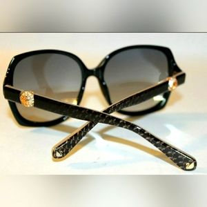NEW SWAROVSKI DISCO BUTTERFLY DIAMOND SUNGLASSES: BLACK GOLD